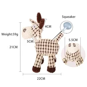 Amazon Bestseller Baumwolle Gefüttert Weich Plüsch Donky Hund Spielzeug Bite Resistant Teeth Reinigung Langlebig Kaugummi Quetschen Haustier Spielzeug