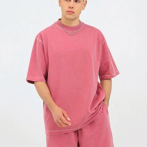 Oem Clothing Acid Washed Plus Size Front Logo Men Heavy <b>Weight</b> Pre Shrunk Boxy <b>Blank</b> Oversized Customizable Cotton T-shirt - Product Image 1