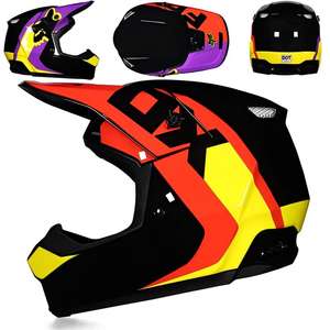 Casco de Motocicleta Integral para Niños y Adultos, Tallas S-<span class=keywords><strong>XXL</strong></span>, Casco de Seguridad para Motocross, Descenso, Todoterreno, Carreras, Homologado por DOT - Product Image 4