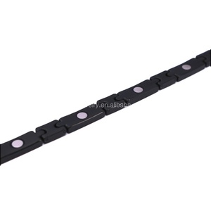 Bracelet magnétique en titane pour hommes, Design de couleur noire, soulagement de la douleur pour l'arthrite <span class=keywords><strong>et</strong></span> le Tunnel carpe, Bracelet de thérapie - Product Image 2