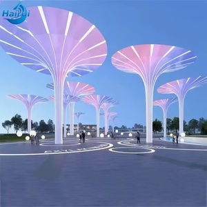 Esculturas de Árboles Grandes para Exteriores de Diseño <span class=keywords><strong>Nuevo</strong></span> y Personalizado, Escultura Moderna de Acero Inoxidable, Escultura Abstracta de Árbol de Metal - Product Image 5