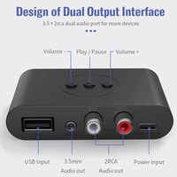 B21 NFC BT 5.0 kablosuz alıcı ses İletim Stereo müzik desteği U Disk NFC ile bağlayın RCA 3.5 AUX adaptör jak