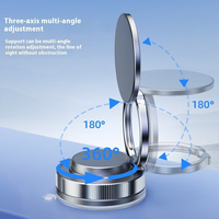 Support de téléphone portable magnétique super puissant en alliage, à rotation multi-angle, pour voiture, bureau et mur, avec adsorption par aspiration sous vide