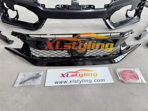 Kit carrozzeria per l'aggiornamento della conversione dell'auto con Spoiler posteriore della griglia del paraurti anteriore 2020 tipo R Look Bodykit per berlina Honda <span class=keywords><strong>Civic</strong></span> 2016-2020 - Product Image 5