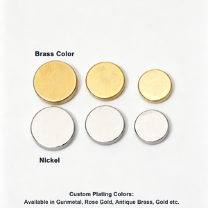 Basi per bottoni in metallo vuote in 3 misure, senza cuciture, per gemelli da camicia, bottoni decorativi rotondi in ottone semplici per gioielli fai da te e artigianato - Product Image 2