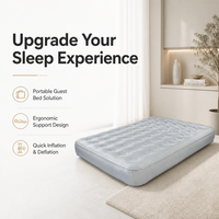 Lit gonflable double automatique personnalisé, matelas pneumatique en toile épaissi et surélevé pour le camping et la maison