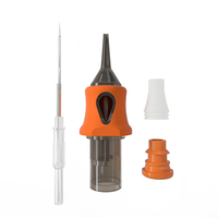 Ensemble professionnel d'aiguilles de tatouage jetables en acier inoxydable 316, mixtes 5RL 7RM, avec manchon en silicone et cartouche