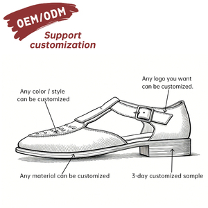 Sandales habillées Oxford en cuir de vachette OEM personnalisées, confortables, respirantes, imperméables, résistantes aux chocs, à bout pointu, avec boucle tressée à la main - Product Image 4