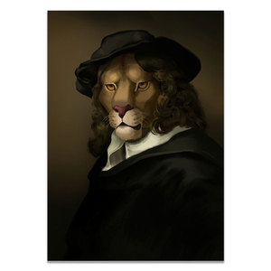 Póster abstracto de Animal para decoración de entrada, pintura en lienzo con estampado de elefante, León, <span class=keywords><strong>cebra</strong></span>, para pared - Product Image 5