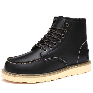 Botas de Piel Vacuna con Cordones en el Tobillo, Antideslizantes, Impermeables, Estilo Retro de Moda - Product Image 5