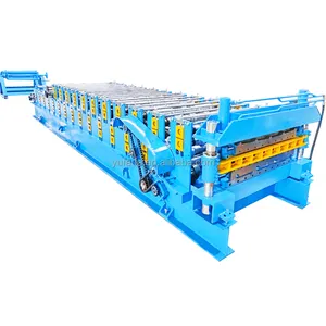Automatic Double Layer Profile Metal Steel Roofing Sheet Wall Panel Cold Roll Forming Tile Making Machine for America Market