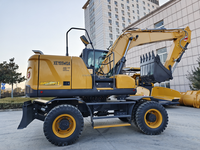 Excavadora de Ruedas XE155WGA de 14 Toneladas con Martillo Hidráulico y Acoplador Rápido para Construcción, Movimiento de Tierras e Ingeniería Municipal