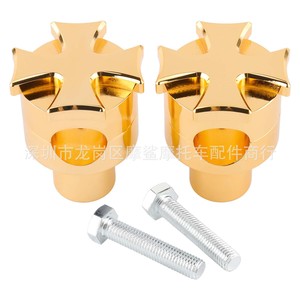 Elevadores de manillar de motocicleta Moshark, aumento de altura de 25 mm para soportes de barra transversal Harley Davidson - Product Image 4