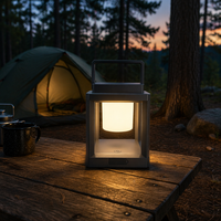 Lanterne solaire LED haute capacité pour le camping, étanche, lumière décorative d'urgence pour le camping en extérieur, PC/ABS, pour les pannes de courant et la survie