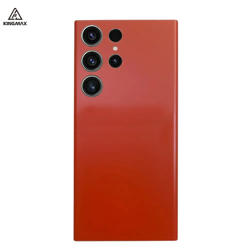 Film kaca merah pelindung belakang untuk samsung s23 ultra penutup belakang pengganti samsung bingkai penutup baterai ponsel dengan lensa kamera