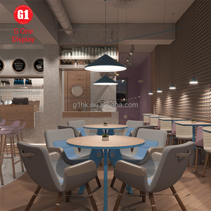 Comptoir de présentation en bois rose personnalisé pour boulangerie, îlot chauffant pour desserts, vitrine à pain - Product Image 6