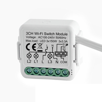 Module d'interrupteur intelligent Wi-Fi Tuya DIY, compatible Alexa Google, interrupteurs sans fil 1 2 3 4 voies, module de relais intelligent DIY, module d'interrupteur Wi-Fi