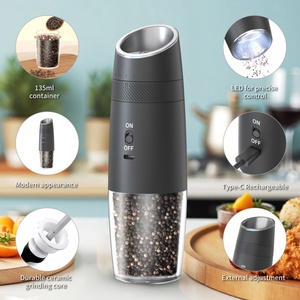 Molinillo de Pimienta Eléctrico Original de Fábrica, Molinillo de Especias con Carga por Base y Activación por Gravedad, Juego de Molinillos de Sal y Pimienta - Product Image 5