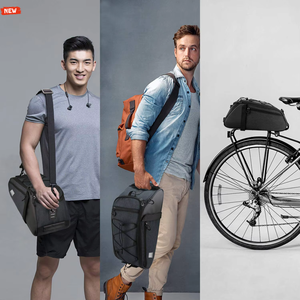 <span class=keywords><strong>Bolsa</strong></span> y Cajas de Equipaje Plegables de Nailon Impermeables para Bicicleta, Portaequipajes Trasero para Accesorios de Viaje - Product Image 5