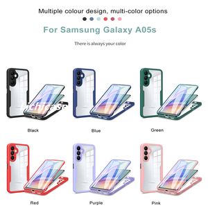 Lichicase Hai Mặt 360 Đầy Đủ Bảo Vệ Điện Thoại Bìa Đối Với Samsung A05 A05s A25 A55 Pha Lê Acrylic Rõ Ràng Trường Hợp - Product Image 6