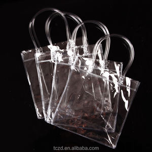 Sac d'épicerie en PVC transparent avec logo personnalisable fourre-tout en plastique transparent imperméable et réutilisable pour usage quotidien - Product Image 6