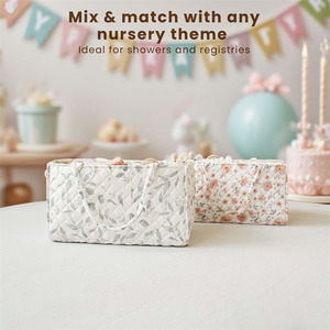 Newborn Baby Essentials Gift for Baby <b>Shower</b> and Registry <b>Portable</b> Nursery Basket Travel Diaper Tote Bag Diaper Caddy Organizer - Product Image 6
