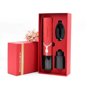 New USB Rechargeable Stainless Steel Red <b>Wine</b> Opener Customize Bottle Shaped Automatic Corkscrew Eco-Friendly Portable - Product Image 1