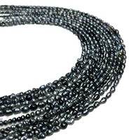 Perles de Tahiti Keshi gris platine de 3-6 mm, collier semi-fini, super brillance