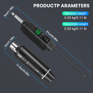 Transmisor de Micrófono Inalámbrico XLR Profesional TS4-2 de 2.4G con Receptor, Alcance de 30-50m, 8 Horas de Duración de la Batería - Product Image 6