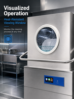 Lave-vaisselle industriel de type capot en acier inoxydable pour divers besoins de cuisines commerciales