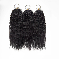Extensions de cheveux humains brésiliens bouclés afro kinky, tresses bohèmes au crochet sans nœuds, extensions au crochet Miracle Knots