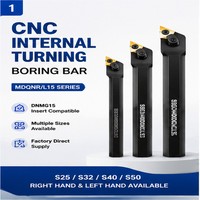 Barra de Torneado Interno CNC MDQNR L15 DNMG15 Portaherramientas S25 S32 S40 S50 para Torno CNC
