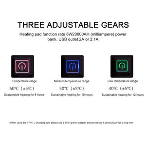 เก้าอี้แคมป์ปิ้ง 4 จุดให้ความร้อน ชาร์จ USB/Type-C ควบคุมอุณหภูมิอัจฉริยะ ปรับระดับความเร็วได้ 3 ระดับ พร้อมหมอนรองหลังและเบาะรองนั่ง - Product Image 4