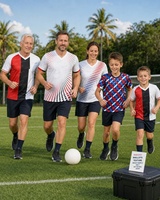 Premium Europäische Fußballtrikot-Kollektion Kurzarm-Fußballshirts Maßgeschneiderte Herstellungsdienstleistung Fabrik