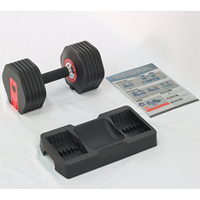 Haltère réglable de 12 kg adapté aux débutants avec 6 réglages de poids, haltère compact pour la maison pour la remise en forme des femmes