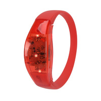 Bracelet LED Lumineux Étanche Clignotant, Activé par la Voix et Contrôlé par Vibration, Taille Adolescente, en Silicone, Couleurs Assorties
