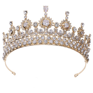 Corona diadema sposa di lusso decorazione per capelli da sposa temperamento corona della <span class=keywords><strong>regina</strong></span> accessorio per abito da banchetto - Product Image 1
