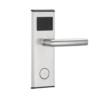 Tarjeta RFID de acero inoxidable para desbloqueo de armario de Hotel, cerradura de puerta deslizante, puerta de aluminio, tarjeta de memoria gratuita, opción de almacenamiento de datos