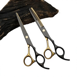 Ciseaux à effiler professionnels Morgans Industries en acier inoxydable 440C, pointe arrondie, manche moyen, pour droitiers, usage en salon - Product Image 5