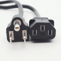 Câble d'alimentation américain homologué UL, prise à 3 broches, cordon électrique 3 broches USA, cordon d'alimentation IEC C13 US