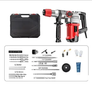 Dupow Heavy Duty Industrial Demolition Drilling Machine 1500w Electric Rotary Hammer Drill Tool Only