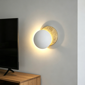 Lámpara de Pared LED Giratoria con Diseño de Eclipse <span class=keywords><strong>Solar</strong></span> y Lunar para Dormitorio, Escalera, Sala de Estar y Decoración de Paredes - Product Image 4