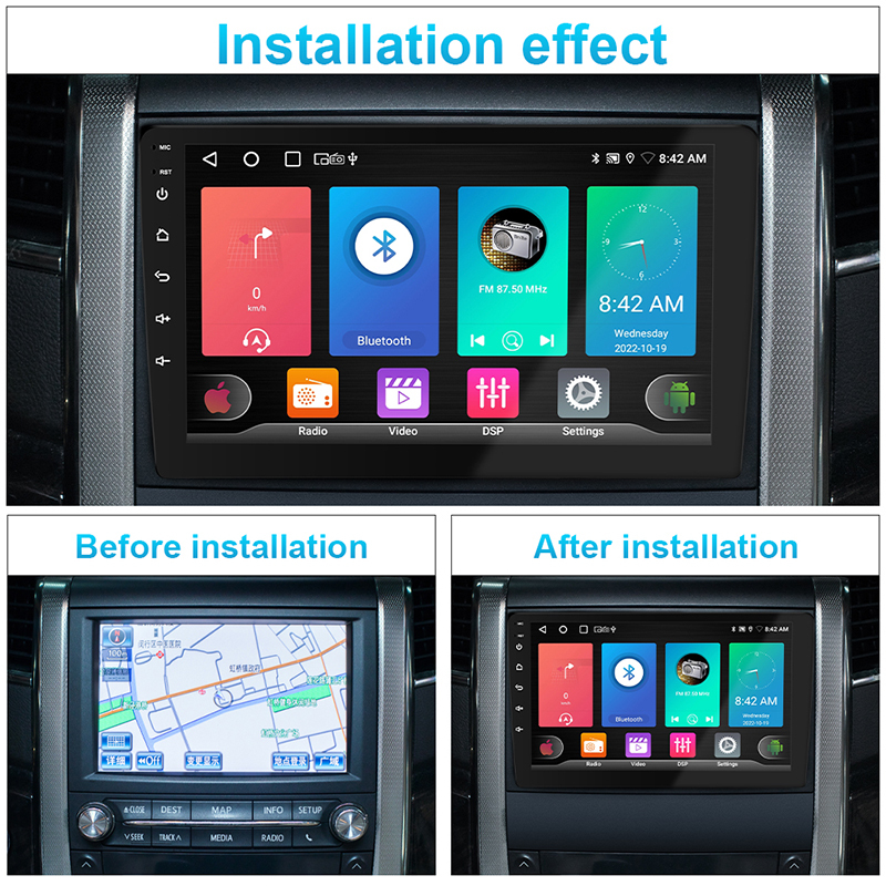 Carplay/Android авто стерео аудио BT mirror link сенсорный экран Авторадио 2 DIN