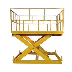 Plataforma Elevadora de Tijera Eléctrica Industrial <span class=keywords><strong>Alibaba</strong></span> en Oferta, Capacidad de Carga de 500 kg a 2000 kg, Plataforma de Carga Estacionaria de 1 m, 2 m y 3 m de Altura para Almacén - Product Image 1