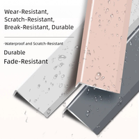 Profilé d'angle en alliage d'aluminium en forme de L, garniture de bordure de carrelage moderne, résistant à l'humidité, durable, écologique, décoratif pour mur