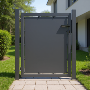 Puerta de Jardín de Acero de 39.4x29.5 Pulgadas, Diseño Minimalista en Antracita, Apertura Manual, Fácil Instalación - Product Image 2