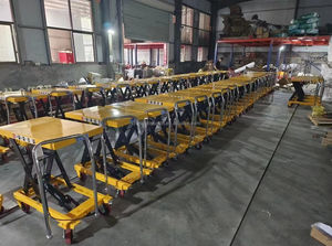 עגלת הרמה הידראולית ידנית במחיר זול, עומס 150 ק\\\"ג-1500 ק\\\"ג, פלטפורמת משא ניידת לטיפול בחומרים - Product Image 5