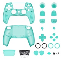 Coque de boîtier complète transparente EXtremeRate pour contrôleur PS5 BDM-030/040/050-coque avant arrière transparente avec Kits de boutons