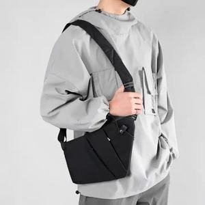 New Trendy Mens <b>Canvas</b> Chest Bag Sports Fanny Pack Cross Body Multi-function Single Shoulder Anti-theft Backpack - Product Image 5