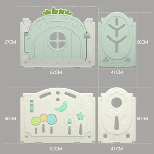 Vente en gros Parc pour bébé vert multifonctionnel Sécurité intérieure durable Clôture en plastique pour enfants pour la maternelle - Product Image 3